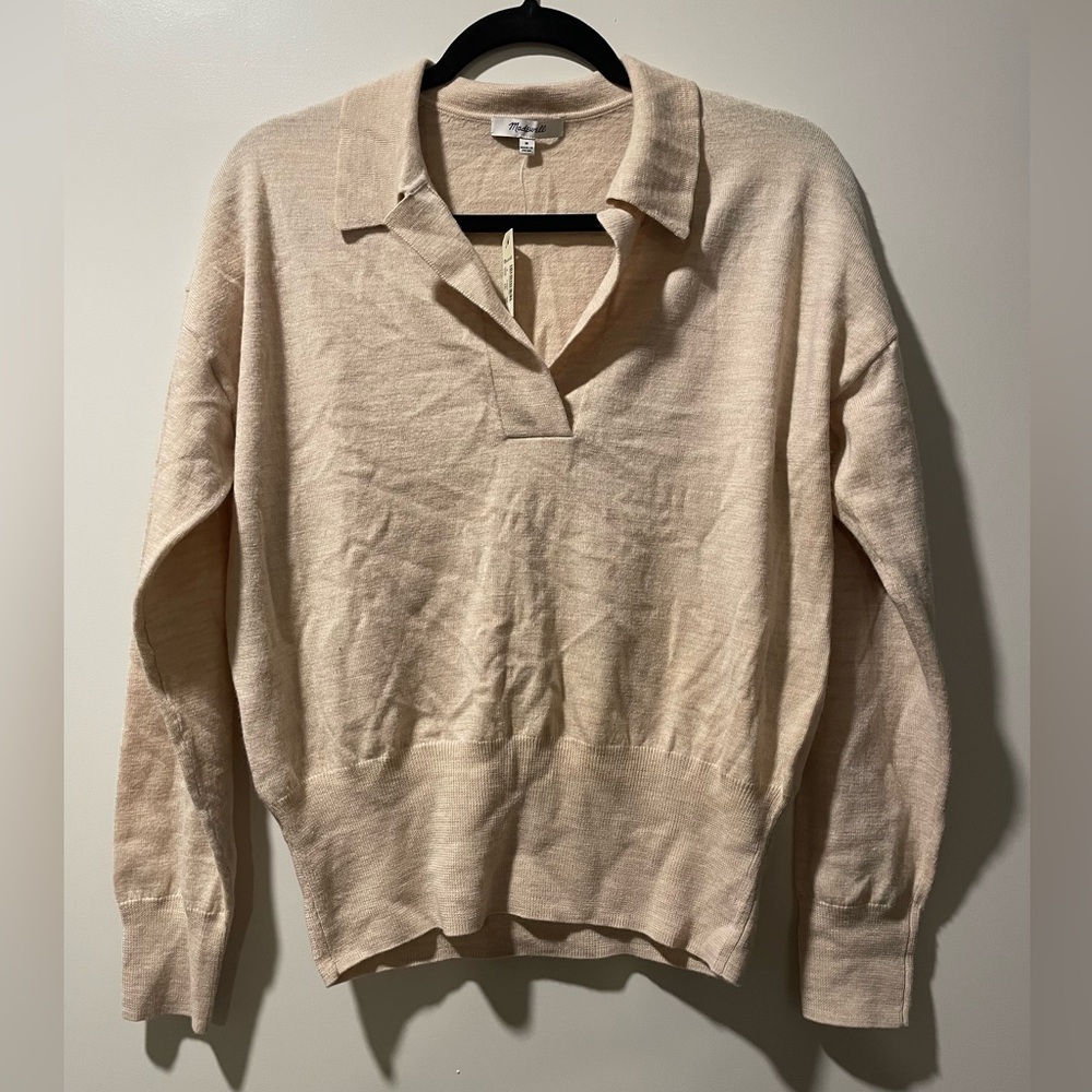 Madewell Merino Wool Cream Sweater